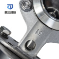 Sanitary Pneumatic Butterfly Valve stainless steel actuator clamp/weld/threaded connected electric butterfly valve